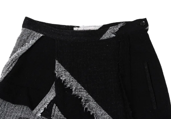 Yohji Yamamoto FEMME Cutting Patchwork Design Skirt K-169990_004