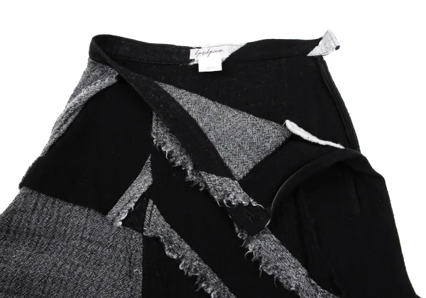 Yohji Yamamoto FEMME Cutting Patchwork Design Skirt K-169990_006