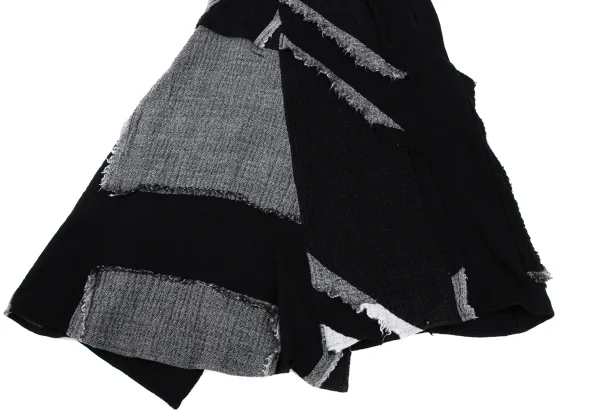 Yohji Yamamoto FEMME Cutting Patchwork Design Skirt K-169990_009