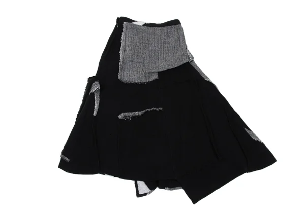 Yohji Yamamoto FEMME Cutting Patchwork Design Skirt K-169990_011