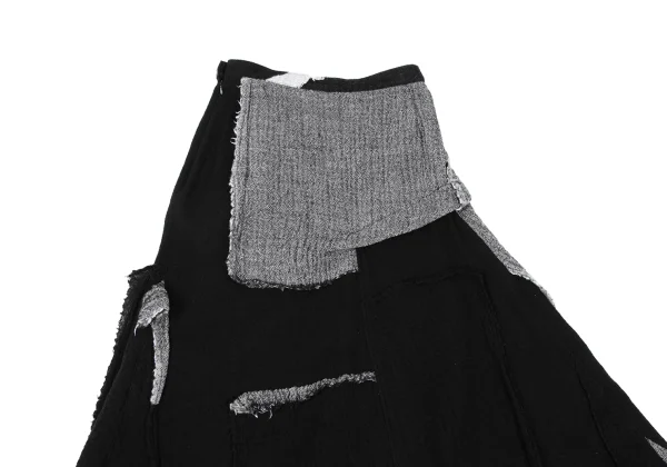 Yohji Yamamoto FEMME Cutting Patchwork Design Skirt K-169990_012