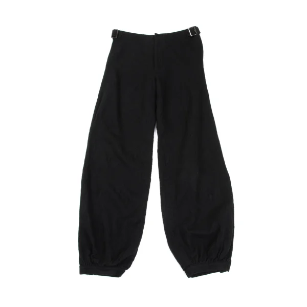 Yohji Yamamoto FEMME Brushed Wool Drawing Process Pants Black 1 K-169992_001