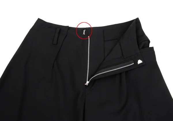 Yohji Yamamoto FEMME Wool Blend Switching Design Asymmetrical Wide Pants K-169993_005