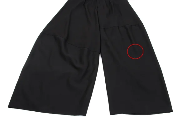 Yohji Yamamoto FEMME Wool Blend Switching Design Asymmetrical Wide Pants K-169993_008