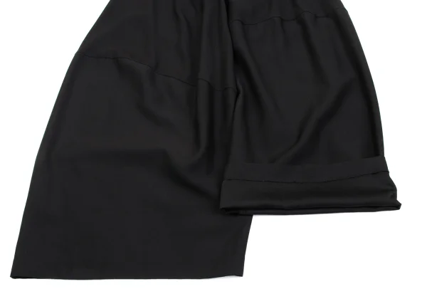Yohji Yamamoto FEMME Wool Blend Switching Design Asymmetrical Wide Pants K-169993_010