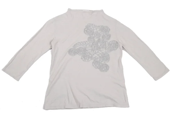 Plantation Front Embroidered 3/4 Sleeve T Shirt K-170001_002