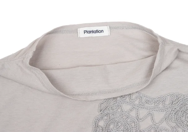 Plantation Front Embroidered 3/4 Sleeve T Shirt K-170001_005