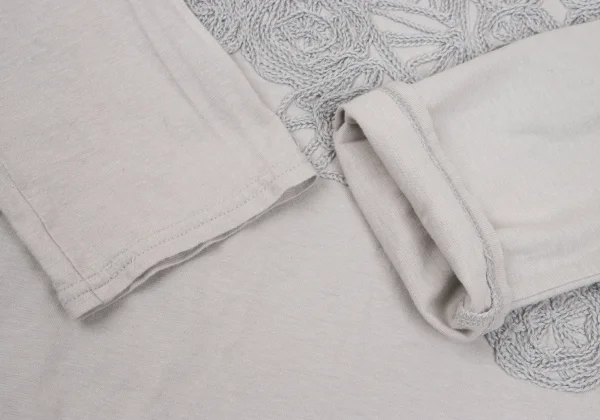 Plantation Front Embroidered 3/4 Sleeve T Shirt K-170001_008