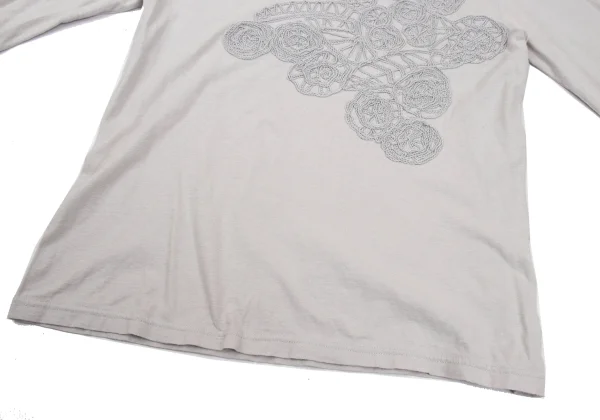 Plantation Front Embroidered 3/4 Sleeve T Shirt K-170001_009