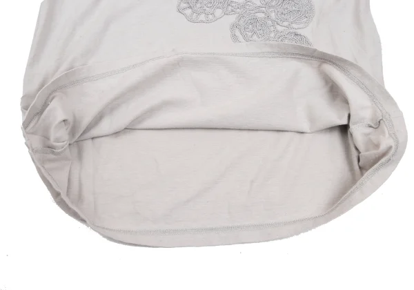 Plantation Front Embroidered 3/4 Sleeve T Shirt K-170001_011