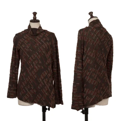 Plantation Wool Graphic Pile Design Knit Top