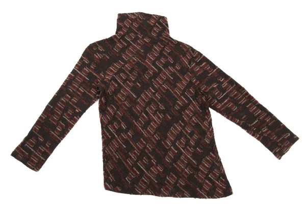 Plantation Wool Graphic Pile Design Knit Top K-170005_002