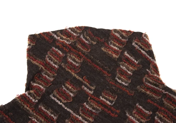 Plantation Wool Graphic Pile Design Knit Top K-170005_004