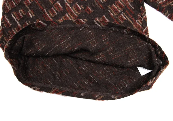 Plantation Wool Graphic Pile Design Knit Top K-170005_009