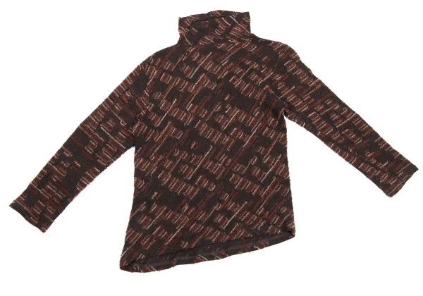 Plantation Wool Graphic Pile Design Knit Top K-170005_010