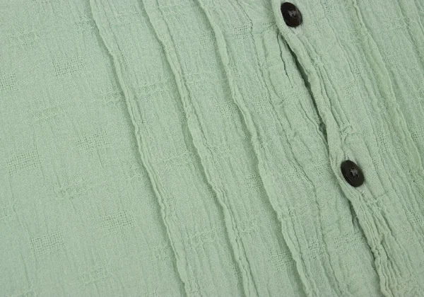 Plantation Cotton Wrinkled Band Collar Blouse K-170007_005