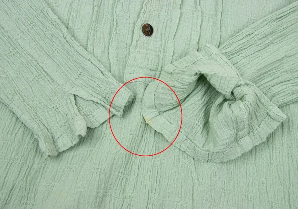 Plantation Cotton Wrinkled Band Collar Blouse K-170007_010