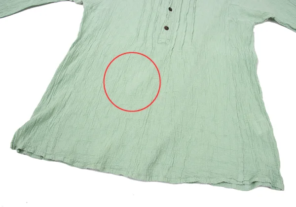 Plantation Cotton Wrinkled Band Collar Blouse K-170007_012
