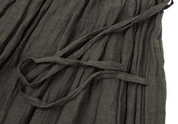 Plantation Linen Wrinkle Pleated Skirt K-170011_004