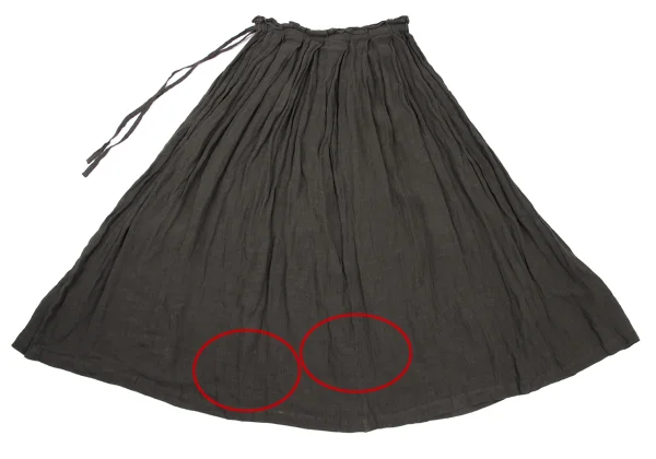 Plantation Linen Wrinkle Pleated Skirt K-170011_008