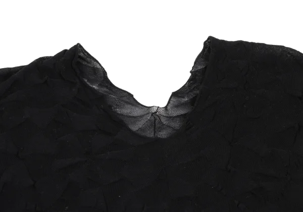 JURGEN LEHL Cotton Design Woven Gradation Hole Hem Top K-170013_003