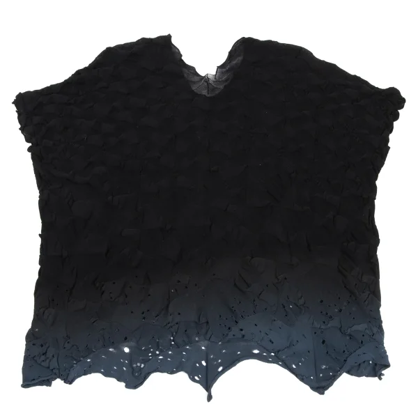 JURGEN LEHL Cotton Design Woven Gradation Hole Hem Top K-170013_008