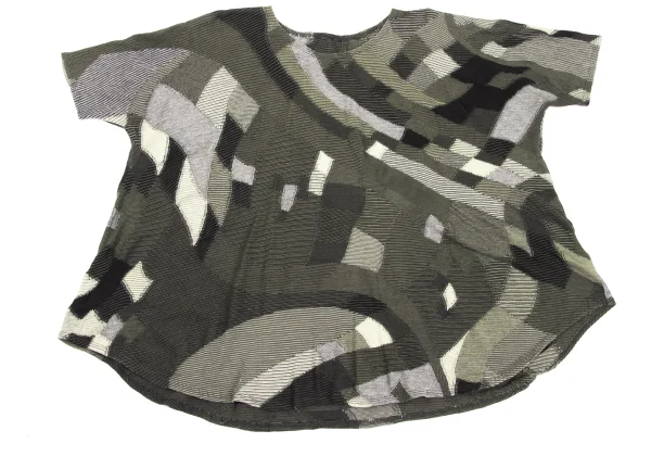 JURGEN LEHL Cotton Design Woven Dolman Sleeve T-shirt K-170014_002