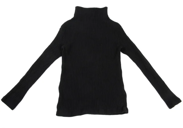 Yohji Yamamoto FEMME Wool Blend High-neck Ribbed Knit Sweater K-170019_002