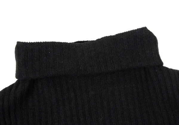 Yohji Yamamoto FEMME Wool Blend High-neck Ribbed Knit Sweater K-170019_005
