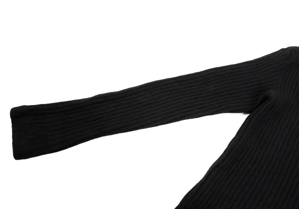 Yohji Yamamoto FEMME Wool Blend High-neck Ribbed Knit Sweater K-170019_006