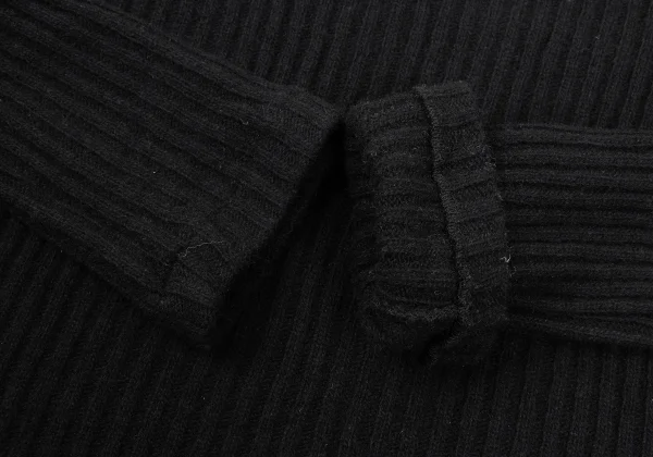 Yohji Yamamoto FEMME Wool Blend High-neck Ribbed Knit Sweater K-170019_007