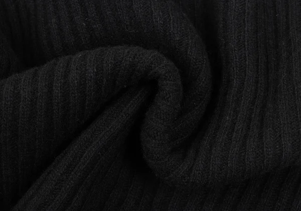 Yohji Yamamoto FEMME Wool Blend High-neck Ribbed Knit Sweater K-170019_011