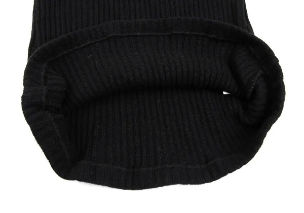 Yohji Yamamoto FEMME Wool blend Switching Neck Ribbed Knit Sweater K-170020_008