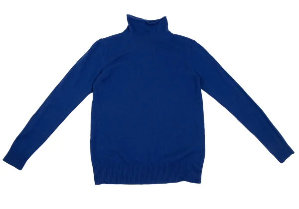 Yohji Yamamoto FEMME Cashmere Back Point Logo Embroidery High-neck Knit K-170021_002