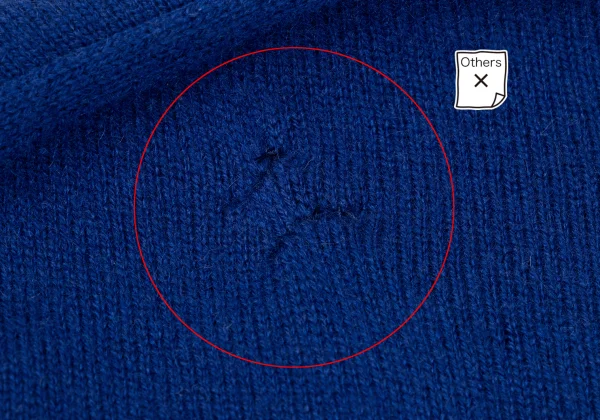 Yohji Yamamoto FEMME Cashmere Back Point Logo Embroidery High-neck Knit K-170021_012