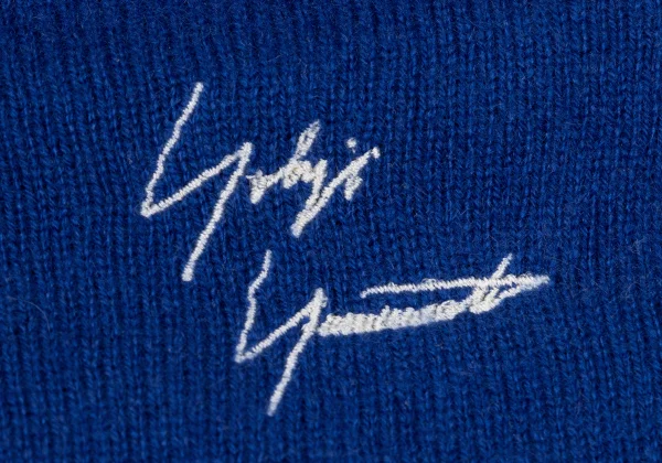 Yohji Yamamoto FEMME Cashmere Back Point Logo Embroidery High-neck Knit K-170021_013