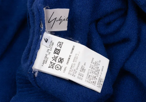 Yohji Yamamoto FEMME Cashmere Back Point Logo Embroidery High-neck Knit K-170021_015
