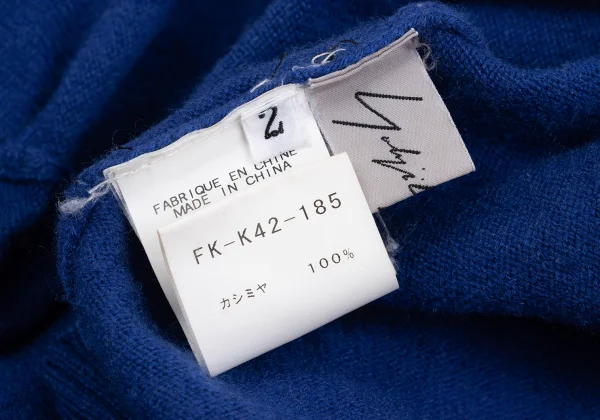 Yohji Yamamoto FEMME Cashmere Back Point Logo Embroidery High-neck Knit K-170021_016