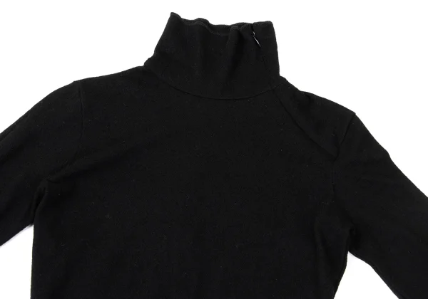 Yohji Yamamoto FEMME Wool Zip Neck Long Sleeve T-shirt K-170022_003
