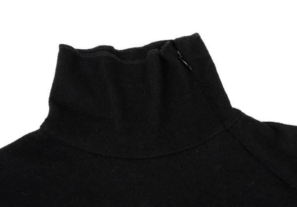 Yohji Yamamoto FEMME Wool Zip Neck Long Sleeve T-shirt K-170022_004