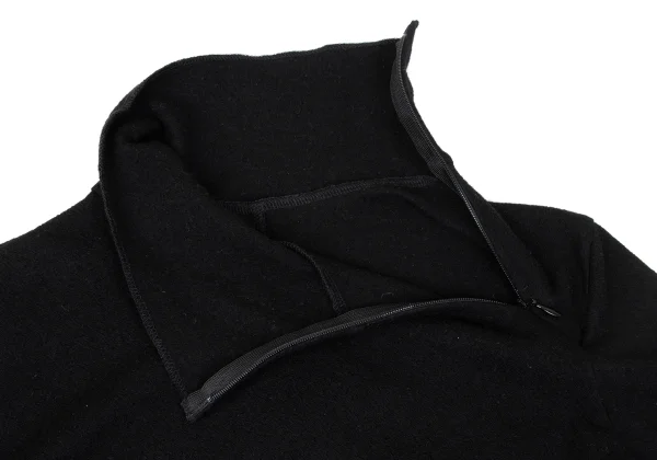 Yohji Yamamoto FEMME Wool Zip Neck Long Sleeve T-shirt K-170022_005