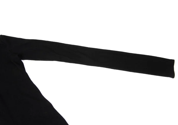 Yohji Yamamoto FEMME Wool Zip Neck Long Sleeve T-shirt K-170022_006