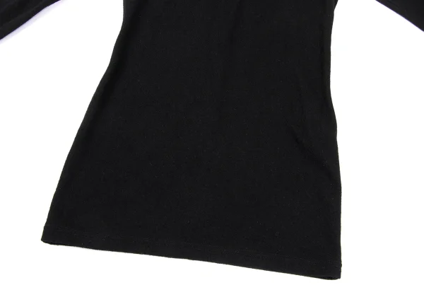 Yohji Yamamoto FEMME Wool Zip Neck Long Sleeve T-shirt K-170022_008