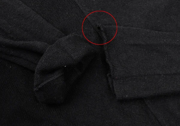 Yohji Yamamoto FEMME Cashmere Blend Cotton Buttonless Side Drape Cardigan K-170023_005