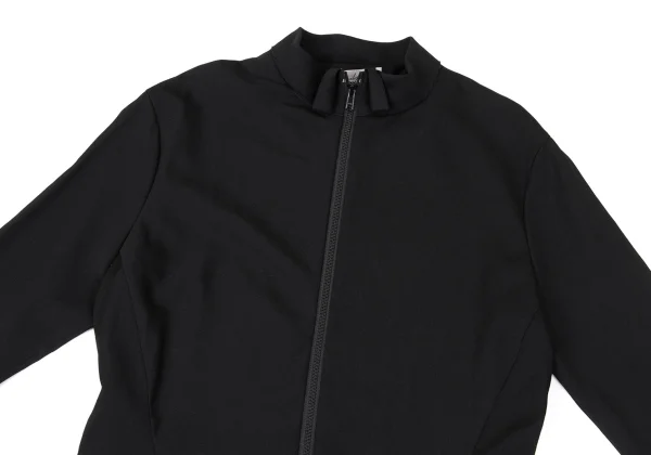 Yohji Yamamoto FEMME Wool Gabardine Cutting Front Zip Pullover Dress K-170025_003