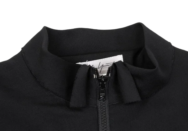 Yohji Yamamoto FEMME Wool Gabardine Cutting Front Zip Pullover Dress K-170025_004