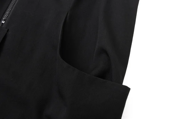 Yohji Yamamoto FEMME Wool Gabardine Cutting Front Zip Pullover Dress K-170025_011