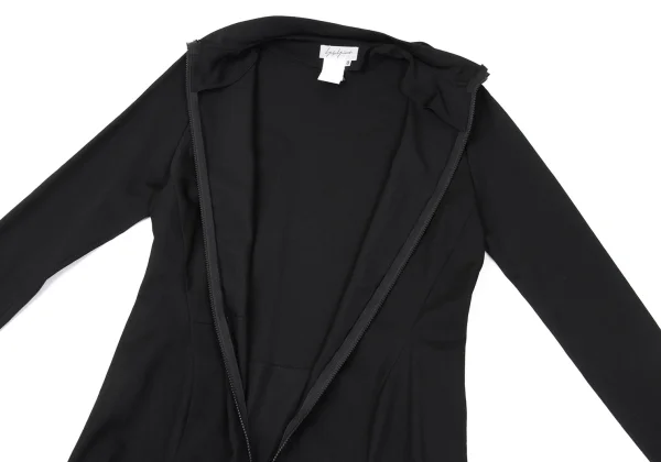 Yohji Yamamoto FEMME Wool Gabardine Cutting Front Zip Pullover Dress K-170025_012