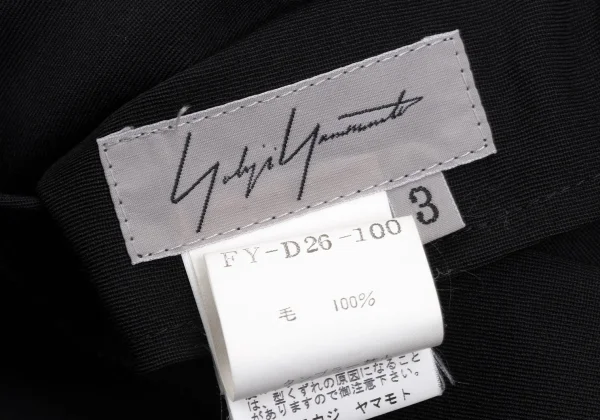 Yohji Yamamoto FEMME Wool Gabardine Cutting Front Zip Pullover Dress K-170025_018
