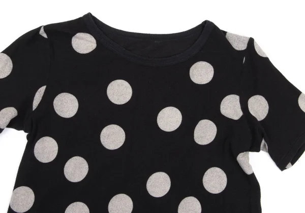 Yohji Yamamoto NOIR Cotton Blend Dot Print Stretch T-shirt K-170027_002
